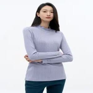 변형골지 폴라 긴팔 티셔츠 LFTSN102_BL