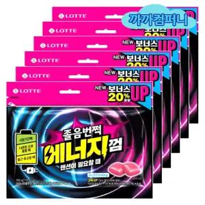 졸음번쩍껌 에너지껌 리필 105g x 6봉