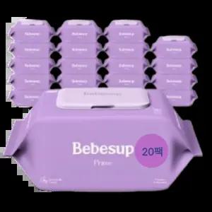 베베숲 프라임 아기물티슈 고평량 물티슈 프라임 70평량 70매 캡 20팩