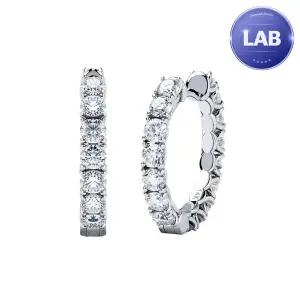 [한국금다이아몬드] 14K 랩 다이아몬드 귀걸이 2.5MM 랩 원형 원터치 랩다이아