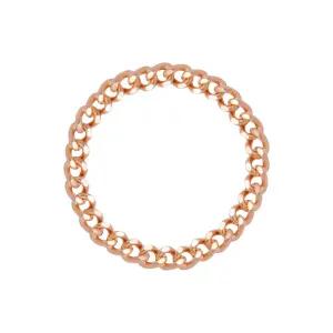 18K 금 민줄 레이어드 체인 반지 TYPE-D