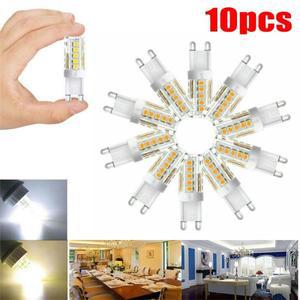 LED 램프 할로겐 라이트, 시원하고 따뜻한 흰색, 내구성 있는 전구, G9, SMD2835, AC220V, 3W, 10 개