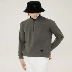 헤지스 골프 24FW [가격인하]차콜그레이 남성 방풍 플리스 반집업 티셔츠 HUTS4D752CG