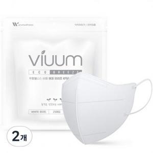 viuum 에코 브리즈 새부리형 마스크 대형 KF94, 25개입, 화이트, 2개 one option