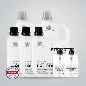 [아이너바움] 패밀리 안심 유아 아기 신생아 세제 종합세트 (세탁3개+섬유2개+주방2개)