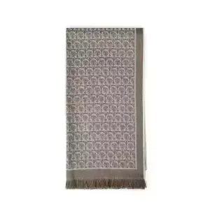 페라가모 스카프 32 7955 0736640 간치니 자카드 패턴 울 프린지 여성스카프 당일발송