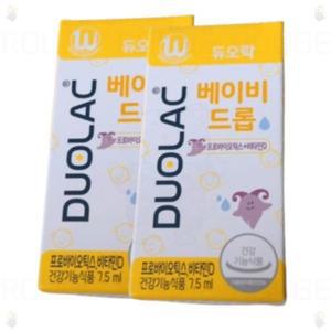 듀오락 베이비 드롭 프로바이오틱스 플러스 비타민D, 7.5ml, 2개