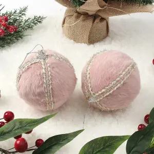 [하프클럽/셀러허브_여성트랜드패션]핑크블라썸 장식볼 2P(10cm) (퍼폼폼이)