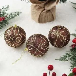 [하프클럽/셀러허브_여성트랜드패션]초코브라운 장식볼 3p(8cm) (다이아윈드)