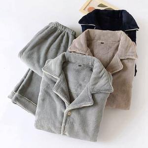 남성용 극세사 무지 수면 잠옷 세트 남자 수면잠옷 TL469