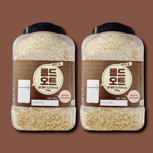 [기타] 롤드오트 2.5kg 2개 냉장고쏙 오트밀 닭죽 또띠아 오버나이트 트레이더스