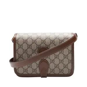 [중고명품] 브라운 GG 수프림 인터로킹 G 미니 크로스백