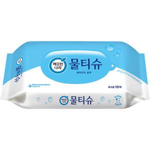 깨끗한나라 물티슈 페퍼민트 블루 휴대용 10매x100개