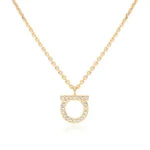 페라가모 76 0132 0696656 (760132 696656) 간치니 크리스탈 라지 목걸이 타임메카