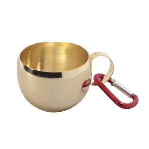 Made in Korea 탑앤탑 월드컵 미니 금잔 60ml TCU1211 24K 금도금 휴대용 미니잔 비너 포함 등산 배낭