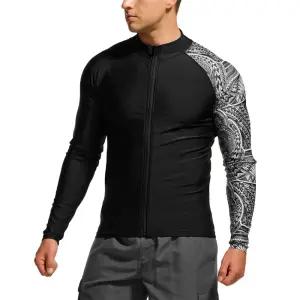 자외선차단 베이직 패턴 긴팔 래쉬가드 수영복_F