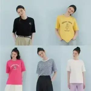 [5종 세트] 테디크루 여성 반팔라운드티셔츠 (T25W-5)
