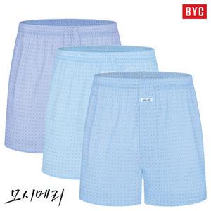 BYC 모시메리 박서 트렁크팬티 3매입 / 시원하고 통풍성이 좋은 모시메리 트렁크 남자팬티