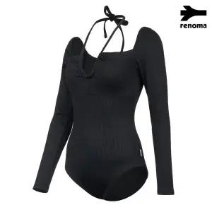 [레노마]여성 홀터넥 긴팔 모노키니 원피스 수영복 LS2D904_BK_s