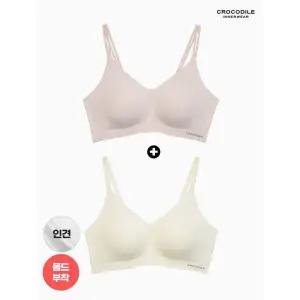 [하프클럽/ 이너웨어]라이크라 인견쉘론 몰드부착 더블스트랩 브라 1 1 CDWBR5