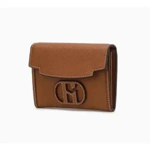 [NS홈쇼핑][헤지스ACC][H20] HIHO4E540W2 브라운 H패치 소가죽 플랩 카드지갑[35177934]