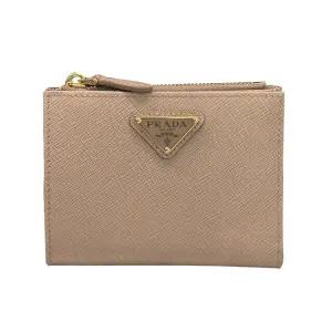 [명품] 25SS 삼각 로고 사피아노 지퍼 포켓 반지갑 파우더 핑크 1ML050 QHH F0236