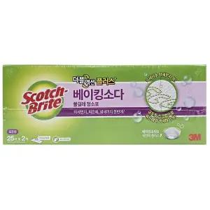 [스카치브라이트] 베이킹소다 더블액션 플러스 표준형 물걸레 청소포 50매 무료배송 gx