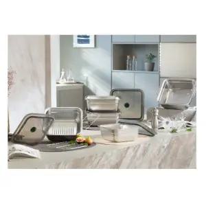 [롯데백화점]테렌츠 [칼만]스텐큐브밧드 5.6L*2개 + 4.2L + 3.2L + 채반(포함)  1월19일 발송