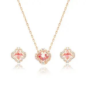 [스와로브스키] 여성 Sparkling Dance 클로버 귀걸이 세트 목걸이(R1)(5516488)