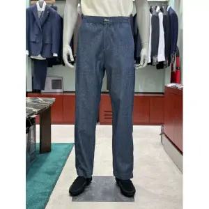 갤러리아 킨록 캐주얼 샴브레이 데님 팬츠 (TJP33)