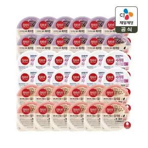 햇반 흑미밥 210g x12개+서리태흑미밥 210g x12개+잡곡밥 210g x12개
