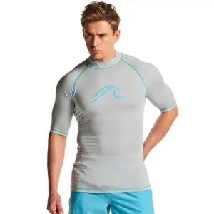 애슬리오 남성 반목모크 퀵드라이 자외선차단 배색 긴팔 래쉬가드 수영복_F