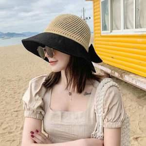 자외선차단 여성 자외선차단 여름 리본 밀짚모자 썬캡 선캡 돌돌