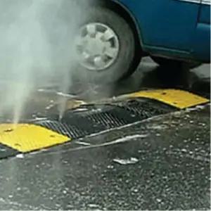 방역구간 차량서행 과속방지턱 주차 도로공사 안전콘