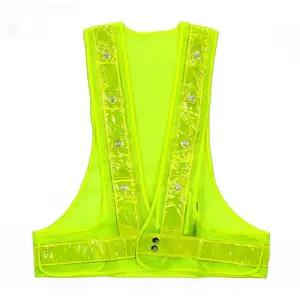 현장 안전조끼 신호수조끼 망사형광 LED 작업복 보호