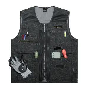 데님소재 공구수납 작업조끼 베스트 근무복 정비복