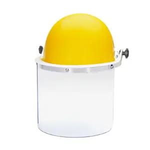 근로자 안전모부착 투명 보안면 자재 작업면 바이저