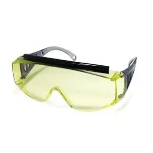 옐로우색상 긁힘방지렌즈 보안경 도로주차건설 보호경
