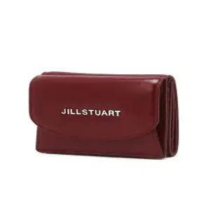 질스튜어트 뉴욕 액세서리 [코코][지폐수납가능] 레드 로고 장식 소가죽 3단 반지갑 JAWA5F541R2