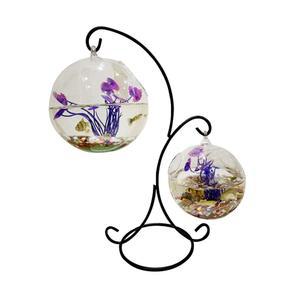 표준 라운드 미니 수조 가정용 소품케이스 수온 조경 무드등 어항 칸막이 물고기 7색 시간