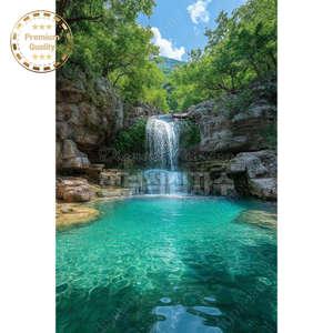 보석비즈십자수 에메랄드 폭포의 휴식 잼보석 대형