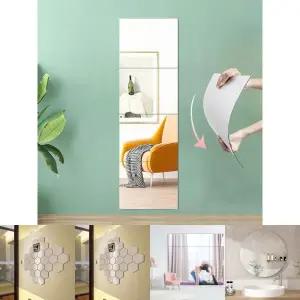붙이는 깨지지않는 거실 욕실 벽면 아크릴 거울/현관/벽에/부착형/접착식/미러/필름/어린이집/안전/전신