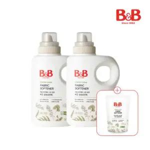 [비앤비][증정] 유아 비건 섬유유연제 용기형 1500ml X2개 (+유연제800ml 증정)