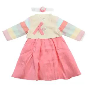 [대구백화점] [아가방]색동한복원피스세트(밴드)(01S024051)