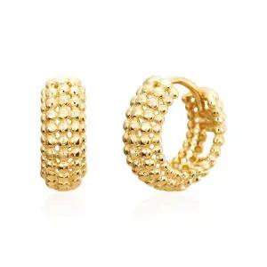 [모룬] 14K/18K 블룸 스피어볼 루프 원터치 링 귀걸이 S 한쌍 MOE41704