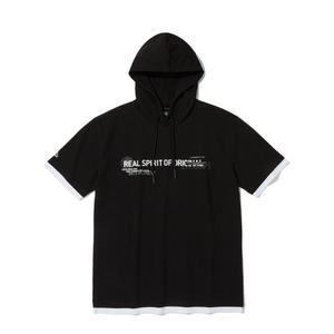 인터크루 HC04 남)라벨 메쉬 배색후드반팔 후드반팔티셔츠,캐쥬얼후드반팔티셔츠 ITZ2