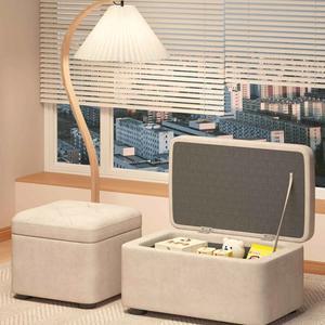 수납 오토만 벤치 다기능 출입구 신발 의자 공간이 있는 벨벳 커피 테이블 시트