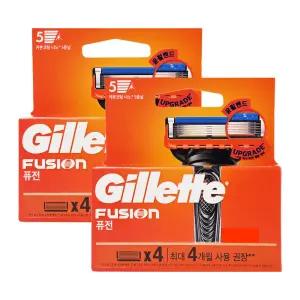 P&G 질레트 퓨전 매뉴얼 면도날 4입 2개