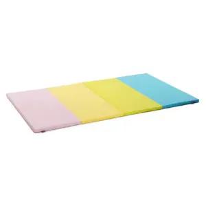 유치원 놀이매트 방염 체육매트 4cm 파스텔 4단 접이매트 대 늘봄학교 복지센터 유아반