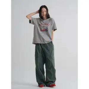 [에잇세컨즈] 코튼 카고 밴딩 팬츠  카키 (355821LY2H)